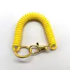 Chaveiros Atacado, Cordões de Telefone Espirais Coloridos, Cordas de Segurança Retráteis Douradas Anti-Perda, Cordas Espirais de Plástico