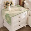 Funda de Tela para Mesita de Noche Floral Verde Dormitorio Cubierta de Polvo de Alta Gama Tela Cubierta Lavadora Doméstica Refrigerador Tela Cubierta de Polvo
