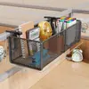 Estante de Almacenamiento para Escritorio, Estante Colgante Ajustable de Gran Capacidad para Estación de Trabajo, Cesta con Gancho Colgante para Mesita de Noche