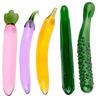 Pepino de Vidro Simulação Feminina Fruta de Cristal Pênis Masturbação Feminina Plug Divertido Pênis Comércio Exterior Inicial Bêbado