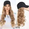 Gorro Peluca de una sola pieza Peluca de Comercio Exterior Gorro Peluca de una sola pieza Cabello Largo Rizado Ola Grande para Mujer Peluca de Fibra Química Gorra de Béisbol