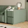 Nuevo Gabinete Lateral de Sofá de Madera Maciza de Color Crema de Pie, Mesa Lateral Pequeña para Sala de Estar, Gabinete de Esquina de Lujo Ligero, Mesa de Esquina, Mesa de Café