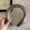 Ins Lã Outono e Inverno Topo Cranial Alto Chapelaria Lavar o Rosto Aro de Cabelo Feminino Nicho Aba Larga Pressão Cabelo Faixa de Cabeça