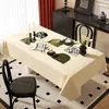 Mantel Retro Nuevo 2026 con un Toque de Lujo Ligero y de Gama Alta, Mantel Rectangular para Mesa de Comedor, Impermeable, Resistente al Aceite y Lavable para Mesa de Café