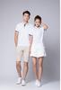Camisa de publicidad de fábrica en grupo - CVC de alta densidad, cuenta de golf, para hombre y mujer, polo blanco de manga corta con cuello, publicidad