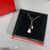 Collar de Calabaza Kirin Violeta del mismo estilo que Liu Shishi con Colgante Wulu de Nácar Blanco, Cadena para Clavícula de Oro de 18K para Mujer, Estilo Chino de Moda