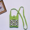 2024 Bolsa de Mão Mini de Tricô Guofeng Panda Bolsa de Celular Fashion Guofeng Bolsa de Ombro Bolsa Casual Versátil