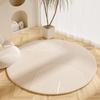Tapete para Sala de Estar, Resistente a Manchas e Fácil de Cuidar, Estilo Wabi-Sabi, Absorvente de Água, Antiderrapante, Veludo Cristal, Redondo Refrescante, Isolamento Acústico e Manta de Sofá Resistente ao Desgaste