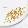 Cuentas sueltas chapadas en oro de 18 quilates que conservan el color, cuentas chapadas en oro, pulsera con cuentas espaciadoras, cuentas de plata, accesorios para ensartar pulseras DIY hechas a mano, materiales para ensartar cuentas