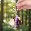 Kit de Material DIY Pingente Sino dos Ventos de Casca de Fruta Natural Sino de Mão Curativo Semi-Acabado Decoração de Jardim para Pendurar