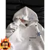Sudadera con capucha de terciopelo estilo americano, engrosada y bordada, para hombres y mujeres, Otoño e Invierno 2025, Nueva Sudadera, Top holgado