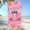 Toalla de Baño Absorbente de Agua de Secado Rápido para Niños con Dibujos Animados Transfronterizos Temu Lilo y Stitch Ángel Bebé Stitch Toalla de Playa