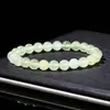 Pulsera de Jade Natural Nuevo de Montaña 4A Jingdong Jewelry Fresca y Versátil Pulsera de Bolas de un Solo Círculo para Regalo de Niñas Venta al por Mayor