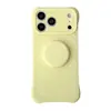 Capa de Silicone Líquido Ondulada para iPhone 18 Pro Max com Suporte Magnético de Cobertura Total, Compatível com Apple 17