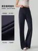 Calça de yoga feminina de corte reto, soltinha, cintura média, para o outono, plus size, projetada para treino, corrida, fitness e uso casual, com efeito emagrecedor