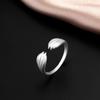 Anillo de garra de gatito japonés de plata S925 bajo el árbol baniano para mujer, lindo, personalidad, estudiante, plata lisa, anillo de comida, abertura ajustable