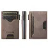Porta-Cartões Automático Pop-up Lateral Masculino Portátil Estojo Carteira Sleeve Clip para Cartão Grande Capacidade Anti-Desmagnetização