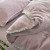 Juego de Cama Waffled de Terciopelo de Leche Color Polvo Sucio Juego de Cuatro Piezas Otoño e Invierno Forro Polar de Coral Funda de Edredón Gruesa Sábana Juego de Tres Piezas