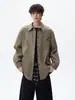 Estilo Old Money, diseño de remaches, camisa de manga larga para hombre, nueva colección otoño 2026, moderna y elegante, top casual holgado