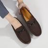 Primavera y Verano Nuevo Calzado de Hombre de Talla Grande de Venta Caliente Transfronteriza Casual Cuero Genuino Transpirable Perezoso para Conducir Zapatos Slip-On