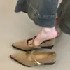 Zapatos de Mujer Chuyuji Estilo Retro Francés Punta Fina Mary Jane Bajos 2026 Modelo Nuevo Correa Única Tacón Medio Elegante para Mujer