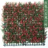 Parede de planta biónica tridimensional simulada, gramado artificial de plástico popular para exteriores, parede de plantas verdes para varanda, parede de plantas simulada