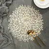 Mantel hueco estilo nórdico creativo tapete aislante para mesa de comedor coral dorado PVC anti-quemaduras posavasos para café mantel para mesa de comida occidental