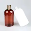 Em Estoque 500ml Água Pura Plástico Garrafa Pet Ombro Arredondado Água de Essência Garrafa de Shampoo Gel de Banho com Tampa Perpétua