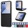 Adecuado para Samsung Galaxy Z Flip 7/ Funda para Teléfono Plegable con 20% de Descuento con Cubierta Trasera de Cuero con Patrón de Lichi 3/4/5/6