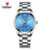 CHENXI/Dawn 006A Reloj de Pareja Reloj de Negocios para Mujer Correa de Acero Inoxidable Reloj para Hombre