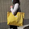 Bolsa de Compras Dobrável de Cor Sólida Bolsa de Armazenamento à Prova d'Água Bolsa Portátil para Supermercado Grande Capacidade com Cordão Ecológica Bolsa Nuvem