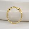 R0649 Anillo de Línea de Diseño Retro de Personalidad Europea y Americana para Mujer Nuevo Transfronterizo Chapado en Oro Hueco Anillo Infinito de Ocho Caracteres