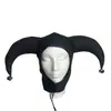 Chapéu de Palhaço de Bolinhas com Sino, Touca com Capuz e Zíper, Chapéu Engraçado para Festa de Halloween Cosplay