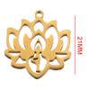 Colgante de acero de titanio con dije de yoga, conector de acero inoxidable, artículos para hacer joyas, artesanías al por mayor