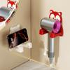 Soporte para Secador de Pelo Montado en Pared Sin Taladro Estante de Almacenamiento para Baño Soporte Organizador de Secador de Pelo para Baño Estante Colgante Gadget