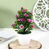 25 Capullos de Hibisco Simulados, Plantas Redondas Pequeñas en Maceta, Mesa de Café para Sala de Estar, Decoración de Escritorio, Accesorios para Fotografía de Interiores y Paisajismo