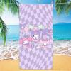 Nueva Toalla de Playa Estampada de Venta Caliente Transfronteriza Stitch Kuromi Toalla de Playa Toalla de Dibujos Animados para Niños Venta al por Mayor Paño de Toalla