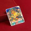 Thangka Xizang Personalizado Representando o Deus Dourado da Riqueza Meio Pintado à Mão Thangka Dourado em Tela Atacado Núcleo de Pintura Thangka Buda Natal