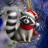Nuevo Adorno Colgante de Animales Planos de Acrílico Transfronterizo Mundo Animal Fiesta Navideña Decoración de Árbol de Navidad Colgante Dibujos Animados