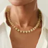 Collar de Bolas Étnico Colorido Simple con Cuentas Transfronterizo Europeo y Americano Versátil Estilo Ins Commuter Collar para Clavícula para Mujer
