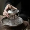 Mi Yan pote de cerâmica artesanal para segurar na mão bule de prata vintage com filtro estilo japonês pote único conjunto de chá kung fu fabricante de chá