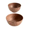 Bol de 15 cm con imitación de veta de madera, plástico PP de grado alimenticio, bol para sopa, bol para arroz engrosado con aislamiento térmico, mesa de comedor, bol para ensaladas, fabricante, venta al por mayor