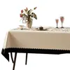 Toalha de Mesa Retrô Francesa Impermeável e à Prova de Óleo Sem Lavagem Novo Estilo 2026 Toalha de Mesa Anti-Escaldamento Luxo Leve Toalha de Mesa de Café de Alta Qualidade