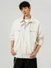 Nova jaqueta masculina de outono e inverno, casaco liso, tamanho grande, estilo simples, peça externa masculina, top masculino de corte solto