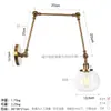 Lámpara de pared de doble sección de hierro y vidrio simple estilo americano para decoración de dormitorio, café, restaurante, Amazon