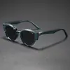 Novos Óculos de Sol Gatinho com Armação de Sobrancelha Tendência, Óculos Planos Antiluz Azul Estilo Retrô Fashionável Wm28022