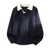 Suéter para Hombre 2026 Otoño Invierno Nuevo de Moda Capa Base Chaqueta con Solapa Top Jersey Casual Talla Grande Ropa de Punto para Hombre