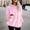 Sudadera Holgada con Capucha de Felpa de Manga Larga para Mujer Nueva de Otoño e Invierno Amazon Wish Europeo y Americano Transfronterizo