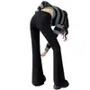 Calça Pantalona Leve para Mulheres Petite Nova Coleção Primavera 2026 Preta Cintura Alta Slim Fit Elástica Casual para Terno