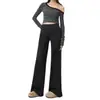 Calça pantalona de cintura alta para maternidade primavera/verão, nova calça reta primavera/outono, calça de yoga casual para uso ao ar livre, alta elasticidade, não aperta a barriga